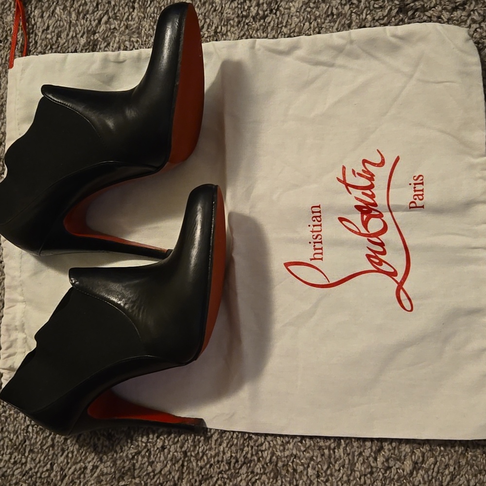 HP! Christian Louboutin D'Orsay Booties- Comes With Dust Bag - Picture 4 of 17